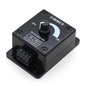 Đen Triac <span class=keywords><strong>Dimmer</strong></span> Chuyển Đổi DC 12 v 24 v 8A Có Thể Điều Chỉnh Độ Sáng Đèn Bulb Strip Điều Khiển Màu Duy Nhất Ánh Sáng Điện cung cấp Điều Khiển - Product Image 6