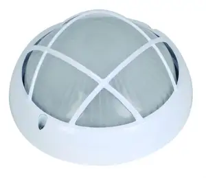 Fornitore della cina di vendita diretta della fabbrica E27 a prova d'umidità IP44 rotonda a forma di lampadina a risparmio energetico nero/bianco da parete montaggio chiaro