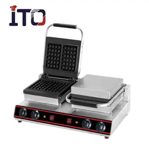 WB2S Intera Vendita Automatico 2 Piastra Waffle Baker Piazza Elettrico Waffle Ferro Da Stiro