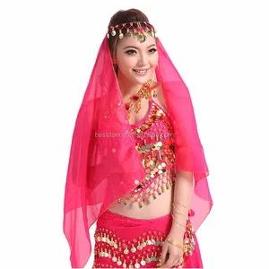 high quality lower price indian dance veil belly dance veil head scarf veil scarf OEM