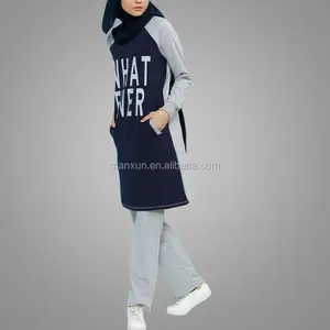 Setelan Olahraga Wanita 2 Potong, Setelan Olahraga Wanita, Pakaian Muslim dan Celana Hoodie/Pakaian Olahraga 2 Potong, Setelan Jogging Islami