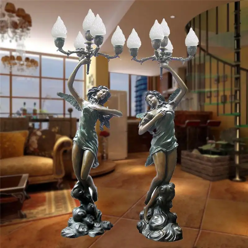 Fábrica artistica moderna estátua de <span class=keywords><strong>bronze</strong></span> lâmpada