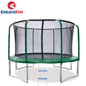 Createfun Giá Rẻ 8ft 10ft 12ft 14ft Hợp Kim Nhôm PVC Dành Cho Người Lớn Ngoài Trời Mùa Xuân <span class=keywords><strong>Trampoline</strong></span> Với Bóng Rổ Hoop - Product Image 6