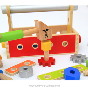 Jouets éducatifs en bois de simulation de boîte à <span class=keywords><strong>outils</strong></span> multifonctionnels pour enfants, ensemble d'<span class=keywords><strong>outils</strong></span> en bois pour enfants, boîte à <span class=keywords><strong>outils</strong></span> - Product Image 1