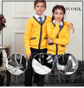 Cardigan <span class=keywords><strong>scolaire</strong></span> tricoté sur mesure chandail d'uniforme <span class=keywords><strong>scolaire</strong></span> pour enfants uniformes cardigan de professeur de couleur pure de grande taille - Product Image 2