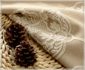 Rideaux de lin en broderie française <span class=keywords><strong>lambrequin</strong></span> store - Product Image 4