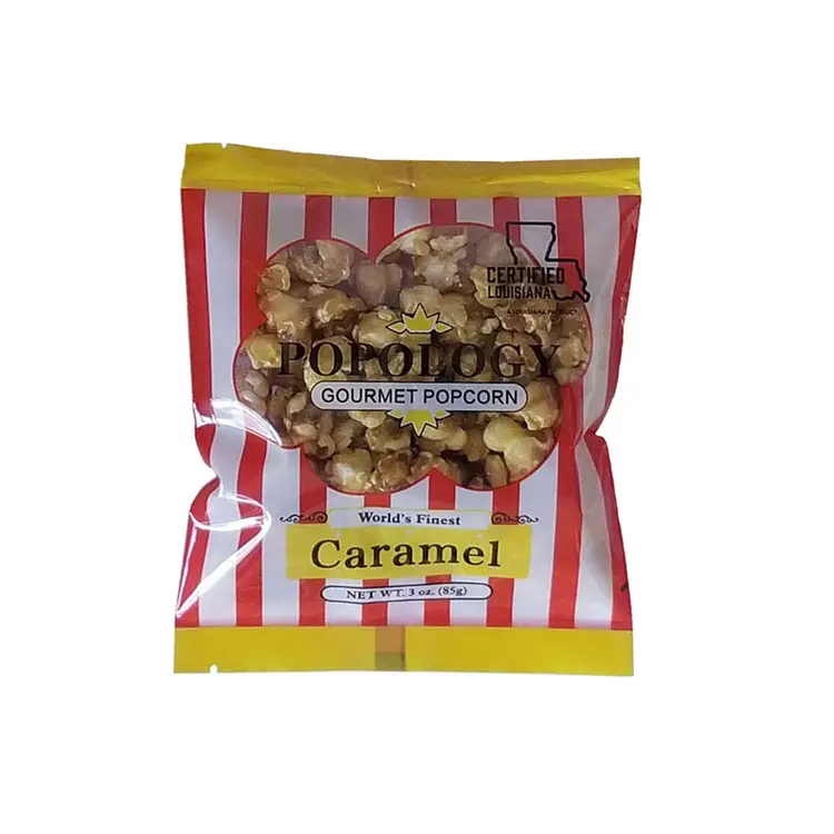 Sonder anfertigung Kunststoff klar Popcorn Verpackung Compound Opp Bopp Kunststoff Lebensmittel verpackung kompost ierbare Snack-Tasche