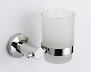 Vaso único cromado de aleación de Zinc moderno al por mayor, soporte para cepillo de dientes, juego de accesorios de baño de acero inoxidable, colgador de pared para Baño - Product Image 2