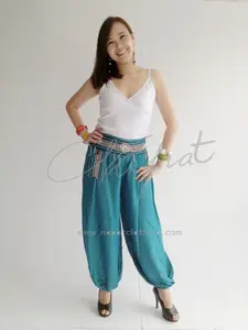 Thai Traditioanl Rayon Harem Pants with Aladdin Dance Trouser