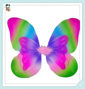Robe fantaisie de fête pour enfants, couleurs arc-en-ciel, ailes de papillon, bon marché, HPC-1783 - Product Image 2