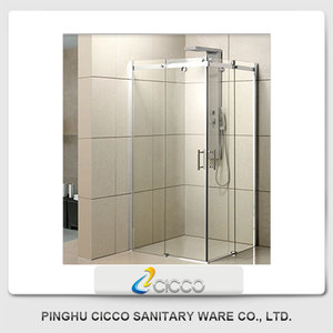 China Puertas Corredizas de Ducha De <span class=keywords><strong>Vidrio</strong></span> Sin Marco de Lujo C6002 - Product Image 1