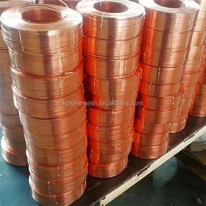 Factory!!!!!!!! Kangchen 25kg/coil flat copper braided wire/flat stitching wire making machine/flat wire