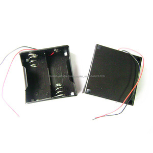 2x1.5 v D Boyutu (<span class=keywords><strong>UM</strong></span>-1 * 2) siyah & kırmızı kurşun ile Pil Tutucu Kılıf tel - Product Image 3