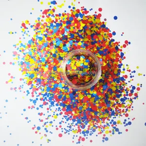 Confetti Cerah Pelangi Chunky Glitter untuk Seni Kuku Tubuh & Kain