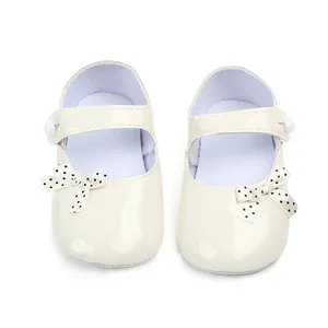 PU Solid Leather Newborn Infant ToddlerBaby Moccasins Cartoon Soft sole Baby