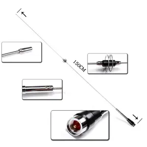 Antena de radio de látigo móvil de doble banda CL2E 144/430Mhz de alto rendimiento/diamantes para comunicación de Radio móvil inalámbrica VHF UHF