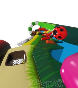 Grado comercial Pitufos Mushroom Casa Inflable Diapositiva Obstáculo Inflable - Product Image 3