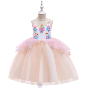 <span class=keywords><strong>Vestito</strong></span> adorabile DJS006 di usura del partito del progettista floreale delle neonate dei rifornimenti del partito dell'<span class=keywords><strong>unicorno</strong></span> di trasporto libero di mqitz - Product Image 5