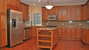 Villa <span class=keywords><strong>armadi</strong></span> da cucina in legno massiccio in vendita a buon mercato in legno di ciliegio cucina mobili - Product Image 6