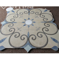 Belle conception bleu et blanc tuile de mur de mosaïque de marbre