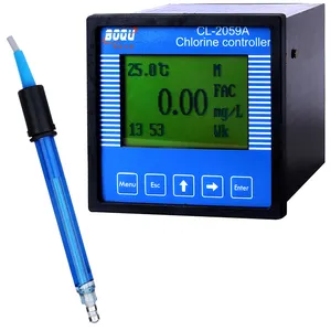 Medidor de cloro digital industrial en línea, controlador de cloro residual