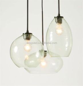 Moderna Forma de la Hoja de Cromo Lámpara Colgante Bola de Cristal Claro para el Proyecto - Product Image 6