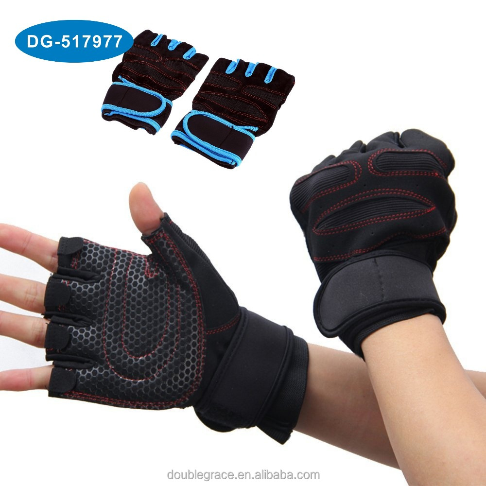 Дышащие Нескользящие прочные перчатки с открытыми пальцами для тяжелой атлетики, тренировок, тренировок