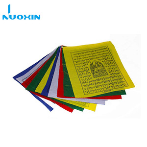NX tamaño personalizado china Tíbet budista tradicional cinco elementos horizontal cadena banderas de oración para la decoración - Product Image 2