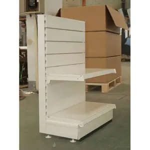 Europtype Gondola Shelving -50Pitch for supermarket with flat back slat back and durable material in heavy loading capacity