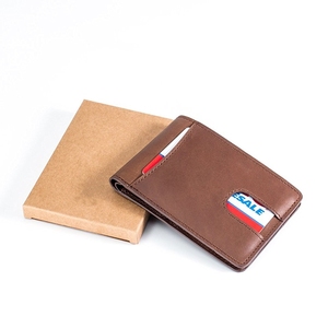 <span class=keywords><strong>Portefeuille</strong></span> en cuir mince pour hommes avec fermeture ouverte RFID Doublure en polyester Poche avant Fenêtre d'identification - Product Image 6