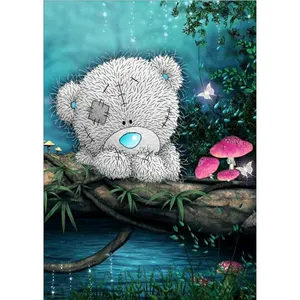 gấu màu hình ảnh Suppliers-Gấu Búp Bê Handmade Bức Tranh Kim Cương Hình Ảnh Cho Phòng Trẻ Em