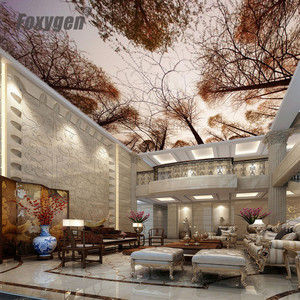 Trang Trí Nội Thất Tường Mural Hiệu Ứng Chiếu Sáng Vải Ngói Pvc Bảng Điều Khiển Ánh Sáng Thiết Kế 3d Stretch Trần - Product Image 6