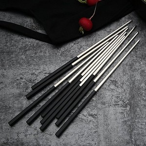 Palitos <span class=keywords><strong>de</strong></span> <span class=keywords><strong>sushi</strong></span> personalizados, color negro, plateado, dorado, chino, venta al por mayor, baratos, 2020 - Product Image 6