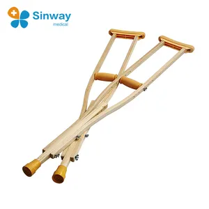 High Quality Wooden Underarm Walking Crutches