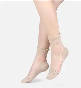 Wholesale crystal lace socks summer Japan Women thin Socks from China Manufacture