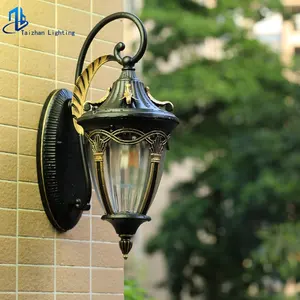 Antique Exterior Wall Lights Aluminum Garden Mounted Lantern Waterproof Outdoor Led Wall Lighting Fixture