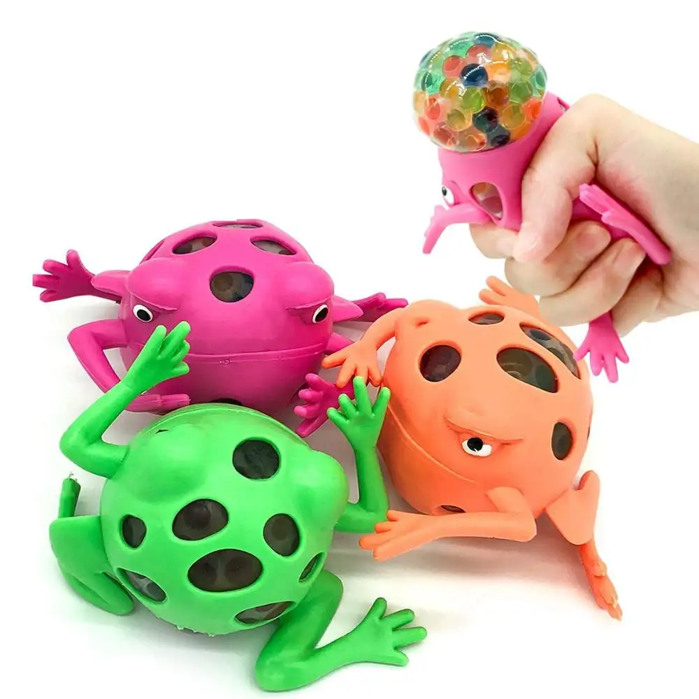 アンチストレススクイーズマルチカラーハンドエクササイズDNAフロッグボールスライムおもちゃ子供用動物ストレスボールADHDフィジェットおもちゃ