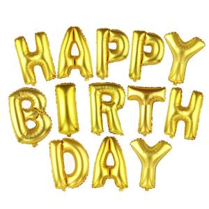 Colore dell'<span class=keywords><strong>oro</strong></span> Felice Lettera Compleanno Partito Palloncini - Product Image 1