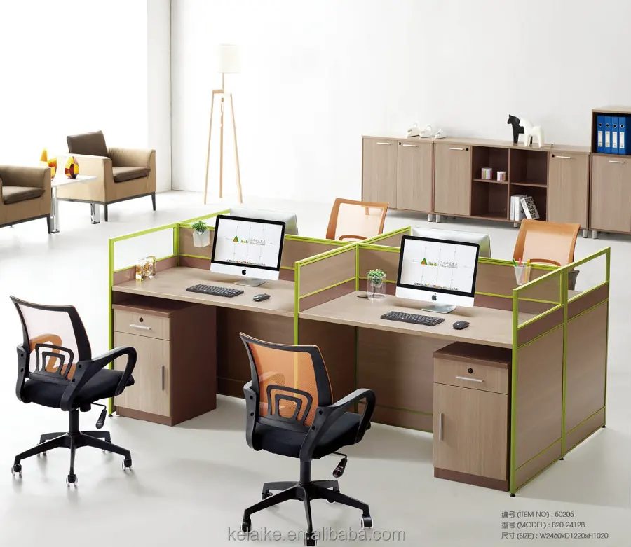 China modern design cheap price office furniture staff work desk station close cubicle workstation