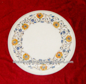 Inlay Marble Coffee Table Top , Pietra Dura Marble Table Top - Product Image 1