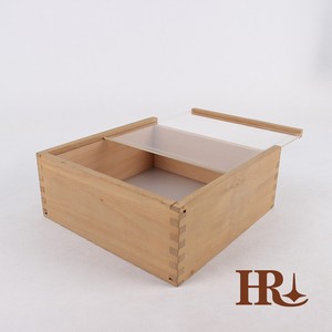 Slide lid wood box, plexiglass wooden box, high quality wooden box