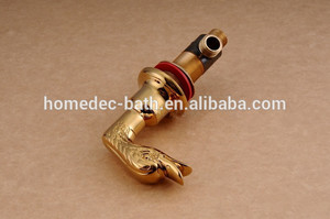 Doppi Manici Miscelatore Oro di Lusso Rubinetto Cigno Bacino Del Rubinetto - Product Image 5