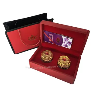 Kotak Kayu Mewah Iran Safron 10 Gram Lacquer Merah Kotak Kayu MDF Makanan Sehat