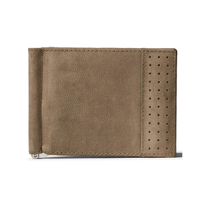 <span class=keywords><strong>Portefeuille</strong></span> de blocage RFID à deux volets en cuir <span class=keywords><strong>gravé</strong></span> minimaliste mince pour hommes avec pince à billets - Product Image 5