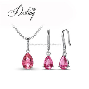 Daisini Engagement Pendant and Earring <strong>Sets</strong> Embellished with Swarovski Crystals Fashion Pear <strong>Jewellery</strong> <strong>Set</strong> <strong>for</strong> <strong>Woman</strong> - Product Image 5