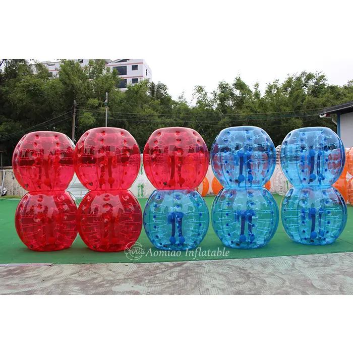 Laster schrei Dia 1.5m 0.8mm PVC rot und klar menschliche größe fußball bubble ball, aufblasbare bumper ball