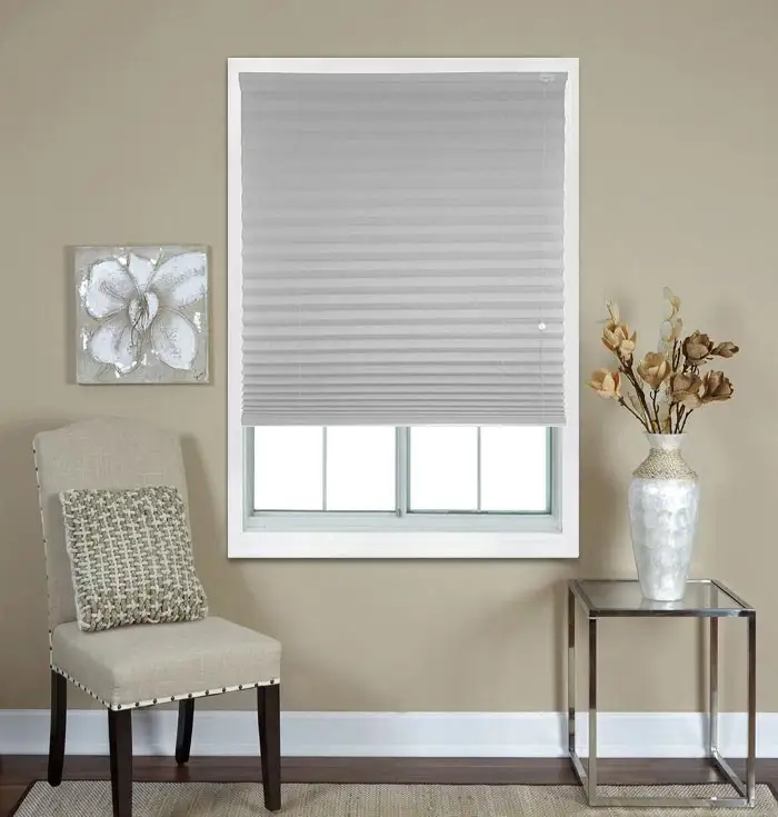 Cordless Pleated Shades/Pleated Fabric /Window Blinds For Living Room Decor