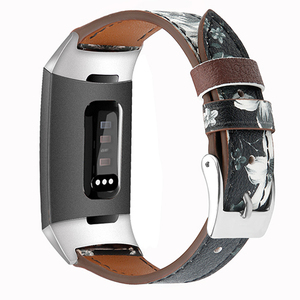 Tschick Dây Thay Thế Cho <span class=keywords><strong>Fitbit</strong></span> <span class=keywords><strong>Charge</strong></span> 3, Dây Đeo Cổ Tay Bằng Da Thật Cổ Điển Với Đầu Nối Kim Loại Cho Nam Và Nữ - Product Image 6