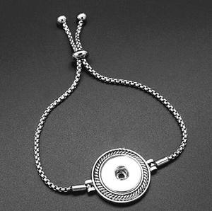 DIY Jewelry 18 mm to 20 mm <strong>Snap</strong> Button <strong>Adjustable</strong> <strong>Bracelet</strong> for Woman Man