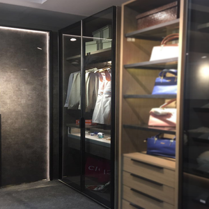 Khung <span class=keywords><strong>Closet</strong></span> Cửa Nội Thất Tempered Glass Panel Và Nhôm Kích Thước Hiện Đại Swing Tùy Chỉnh Hoàn Thành Salice 15 Ngày CN;GUA VL-27 - Product Image 6